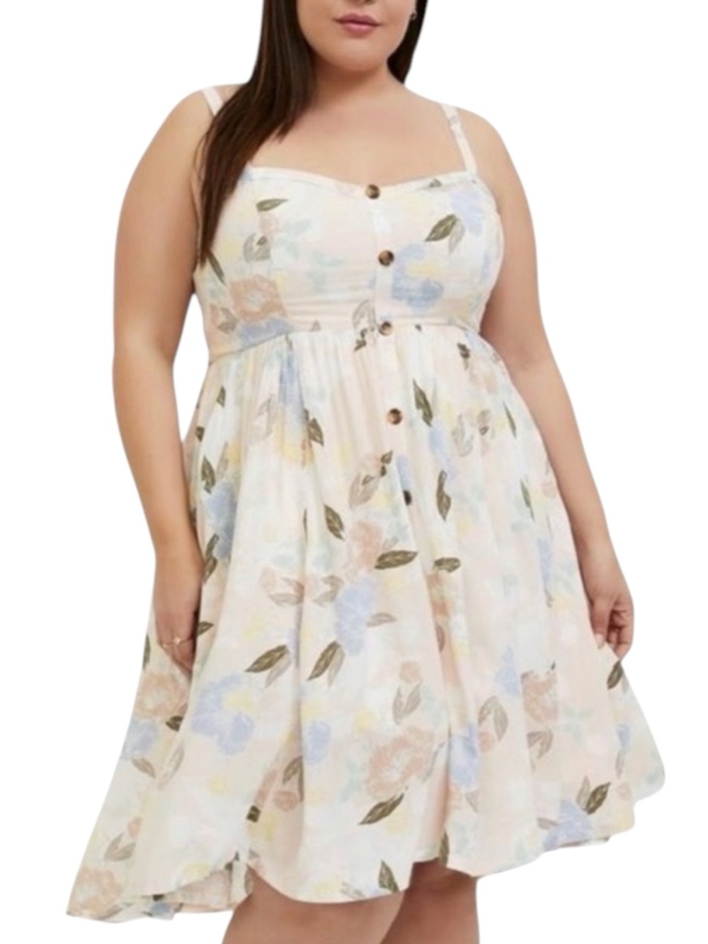 TORRID Light Pink Floral Hi-lo Challis Dress NWT SIZE 00 (10)